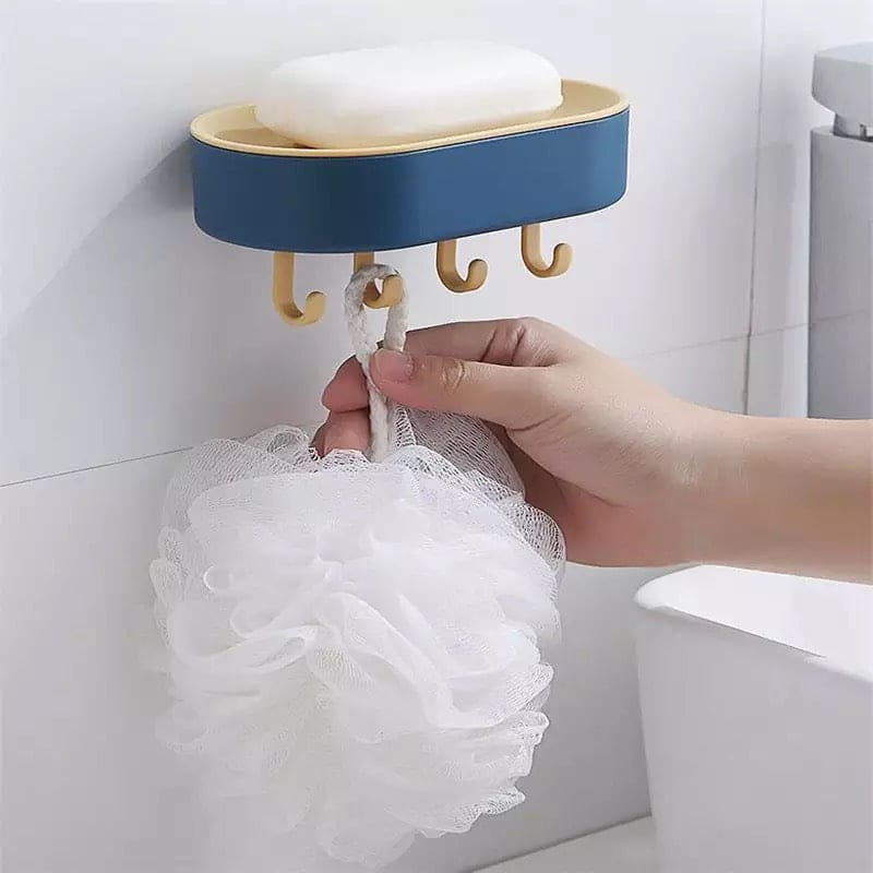 Double Layer Soap Box, Hanging Bathroom Soap Shower Soap Holder, Dish Storage Plate Tray Soap Box, Multifunctional Shelf Toilet Drain Soap Box with Plastic Hooks, Soap Dish Tray Double Layer Soap Box, Hanging Bathroom Soap Shower Soap Holder, Dish Storage Plate Tray Soap Box, Multifunctional Shelf Toilet Drain Soap Box with Plastic Hooks, Soap Dish Tray
